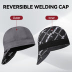 ARCCAPTAIN Reversible Welding Cap, 8 Panel Protective Welders Cap, 10 oz Fireproof Cotton Comforts for Safety and Protection While Welding to Men Women, Gray, 7 7/8