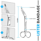 Utopia Care Bandage Scissors, 4.5 Inch Stainless Steel Shears for First Aid and Professional Use – Black