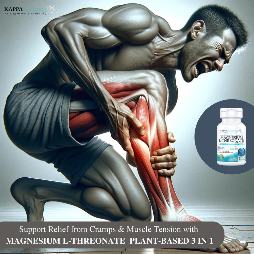 Kappa Nutrition Powered by Magbrain™ Magnesium L-Threonate Plant-Based, 90 Vegan Capsules, 420mg Elemental Magnesium (3 Capsules) from 2,253mg, Brain, Sleep & Muscle Support.