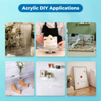 Fab Glass and Mirror Plastic PET Lightweight 12"x24" (12mm) Thick Acrylic Plexiglass Sheet for Photo Frame, Shatterproof Alternative for Glass, Home Décor, Welcome Sign Boards, Clear (ACR12M12X24RC)