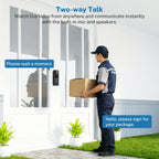 Tuflorexa 1080p Wireless Wi-Fi Video Doorbell Camera with Smart Human Detection, Night Vision, Two Way Audio, Cloud Storage, Support 2.4G WiFi Only