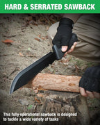 Mossy Oak 16" Heavy Duty Machete with Saw and Sheath