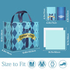 YANGTE 6 Pack 13" Fathers Day Gift Bags with Tissue Paper, Gift Bags Medium for Men Dad Father Grandpa, Happy Fathers Day Gift for Party Favor Supplies, 12.8"*10.2"*6.3"