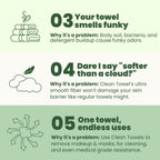 Clean Skin Club Bamboo Viscose Clean Towels XL™, 100% USDA Biobased Face Towel, Disposable Face Towelette, Makeup Remover Dry Wipes, Ultra Soft, 50 Ct, 1 Pack