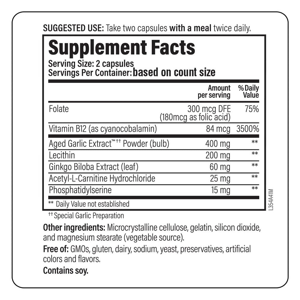 Kyolic Specialty Series Neuro-Logic, 120 Capsules (60 Servings)