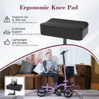 Fvzzin Lightweight Knee Scooter Crutch Alternative, Foldable & Adjustable Knee Scooter for Adults for Foot Surgery, Steerable Knee Walker with Detachable Basket, Includes DIY Stickers-Cream Purple