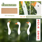 OUUJUOZ Metal Outdoor Goose Statue - Garden & Yard Decor, 17" Lawn Goose Figurine with Vibrant Rust-Resistant Finish, Weatherproof Metal Goose Decor for Patio, Entryway or Garden Gifts for Women
