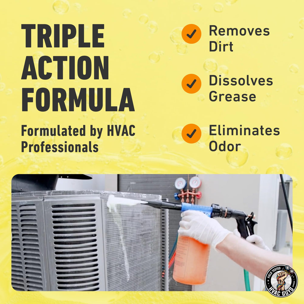 Leak Saver AC Coil Cleaner for All Condensers & Evaporators | No Rinse Evaporator Coil Cleaner | 4:1 to 10:1 Dilution Ratio - 1 Gallon