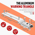 Yaocom 4 Sets Slow Moving Vehicle Sign with Mounting Bracket, 14 x 16 Inch Aluminum Triangle SMV Warning Reflective Sign, up to 7 Years Outdoor Use for Tractor, Golf Cart, ATV, UTV