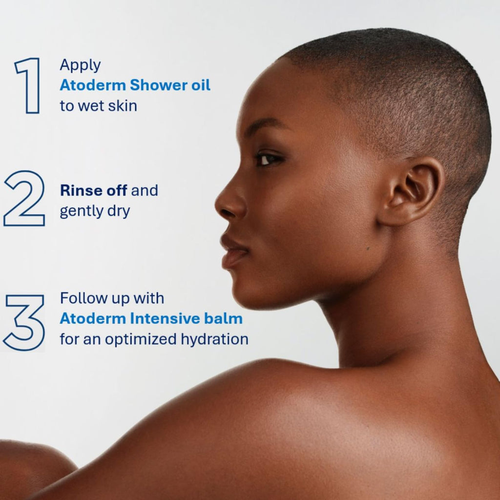 Bioderma - Atoderm - Cleansing Oil For Very Dry Sensitive Skin - Face and Body - Soothes Discomfort - 6.7 Fl Oz (Pack of 1)