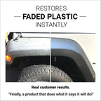 CAR GUYS Plastic Restorer | Bring Plastic, Rubber, and Vinyl Back to Life! | User-Friendly Trim Restorer | Safe Auto Detailing Supplies | 8 Oz Kit with Foam Applicator