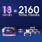White Cloud Ultra Soft 3-Ply Facial Tissue, 18 Box Multipack, 120 Tissues Per Box
