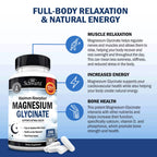 BioSchwartz Magnesium Glycinate 500mg Capsules (240 Mini Caps) Maximum Absorption Magnesium Supplement for Healthy Nerves Muscles Heart Mood and Sleep Support (Vegan, Gluten-Free, Non-GMO)