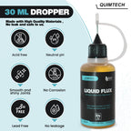 Liquid Solder Flux Dropper (30 ml/1 Oz.) I RMA Liquid Solder Flux I Soldering Flux I Electrical Solder I No Clean Liquid Flux I Rosin Flux I Soldering Flux for Electronics I Lead Free Liquid Solder I