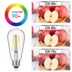 Gozelux LED Edison Bulbs 6W, Equivalent 60W, High Brightness Daylight White 5000K, 750 Lumens, ST58 Vintage LED Filament Bulbs with 90+ CRI, E26 Base, Dimmable, Clear Glass, Pack of 8