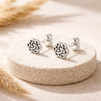 AeraVida Interlocking Celtic Knot Sterling Silver Stud Earrings for Women, 10mm, Small Earring, Tiny Earring