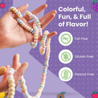 Smarties Candy Necklace - Bulk Candy Individually Wrapped - Gluten Free & Vegan, Fruit Flavored, Hard Candy on Stretch String - Perfect Party Favors, Birthdays & Halloween Hard Candy Box - 24 Count