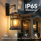NFEVER Solar Lanterns Outdoor Waterproof: 4 Pack Hanging Solar Lights for Outside Patio Porch Garden Tabletop Decor - Bright LED Warm White Solar Powered Lighting - Unique Gardening Lovers Mom Gifts