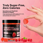 Asumtal Creatine for Women 5000 MG, Creatine Gummies, Creatine Monohydrate Supplement for Muscle Growth, Strength & Energy Support, Sugar Free Pre Workout Gummies 120 Count Raspberry Flavor