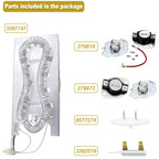 WP3387747 3387747 Dryer Heating Element Kit-Compatible With Whirlpool Cabrio Kenmore He2 Kenmore Elite He3 Maytag Dryers- GEW9250PW0 GEQ9800PW1 WD05X30818 GEQ9800PW2 GEQ9800PW1 MEDB835DW4 By TOMOON