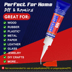 6 x 3g Super Glue Gel, Fast Strong Adhesive, Strong Cyanoacrylate (CA) Glue for Plastic, Metal, Ceramic, Leather, Wood, DIY Crafts and More