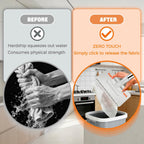 Snap Grip Mini Mop, Zero Touch No Wash Lazy Mop with One-Click Cloth Change, Compatible with Face Towels, Adjustable for Wet/Dry Floors, Tile, Hardwood, Corners (10 Reusable Cloths)