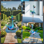 Natelf Metal Wacky Peacock Garden Outdoor Statue 26in for Yard Patio