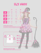 Spooktacular Creations Girls Light Up Witch Costume, Kids Witch Costume with Hat and Broom for Toddler Halloween Dress Up Parties (Toddler (3-4yr))