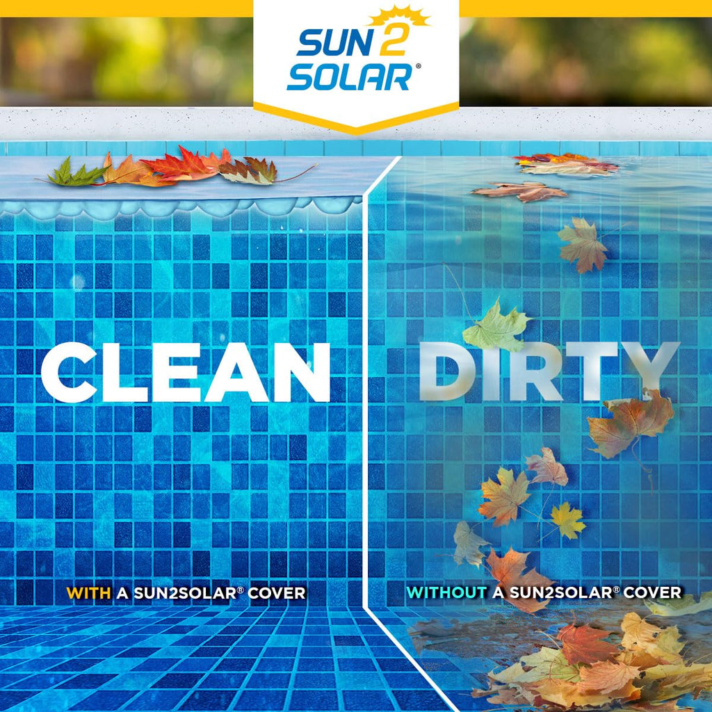 Sun2Solar Clear 24 ft Round Pool Solar Cover | 12 Mil | Heat Retaining Blanket for Inground & Above Ground Swimming Pools | Sun's Energy Heats Pool | Bubble Heating Blankets | 1200 Series
