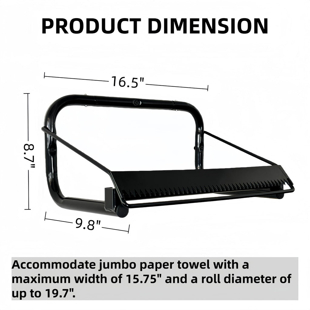Jumbo Roll Shop Paper Towel Holder, Wiper Dispenser
