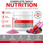 Complete Nutrition Reclaim Multi Pure – Daily Vitamin & Mineral Drink Mix with Digestive & Immune Support – Natural Fruit Flavored Fruit & Greens Powder Supplement – 30 Servings