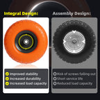 【UPGRADED】4.10 3.50-4 Tire and Wheel, 10 Inch Flat Free Tires