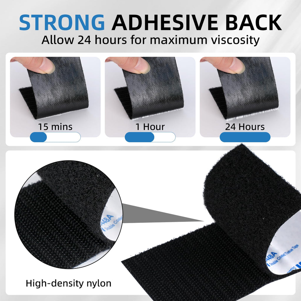 3M Hook and Loop Self Adhesive Tape 2" x 20Ft 9448A Sticky Back White