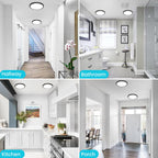 libtit 7 Inch Oil Rubbed Bronze Flush Mount Ceiling Light, 15W Ceiling Light Fixture,3000K/4000K/6500K Color Selectable,Ultra-Thin Round Ceiling Lighting Fixture for Bedroom Kitchen Pantry Basement