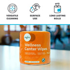 Zogics Wellness Center Cleaning Wipes – Gym Equipment Wipes for Cleaning Surfaces and Fitness Equipment, Durable and Safe Pre-Saturated Wet Wipes (2,300 Count, 2 Rolls of 1,150 Wipes)