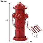 16" H Metal Fire Hydrant for Dogs to Pee On, Vintage Dog Fire Hydrant Post