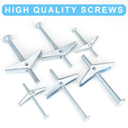 26 Sets 3 Size Toggle Bolts Heavy Duty Metal Drywall Anchors Kit