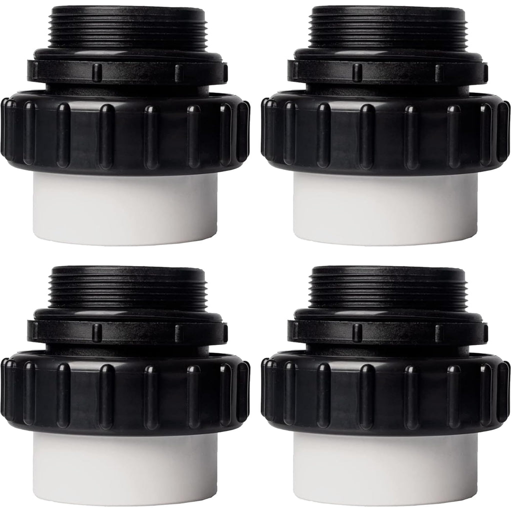 TonGass (4-Pack) 2" MIP x 2" PVC Hi-Temp Unions Compatible with Pentair Whisperflo & Intelliflo Pool Pumps Hand-Tightened Pool Pump High Temp Unions Replacement for Schedule 40 Male Adapters