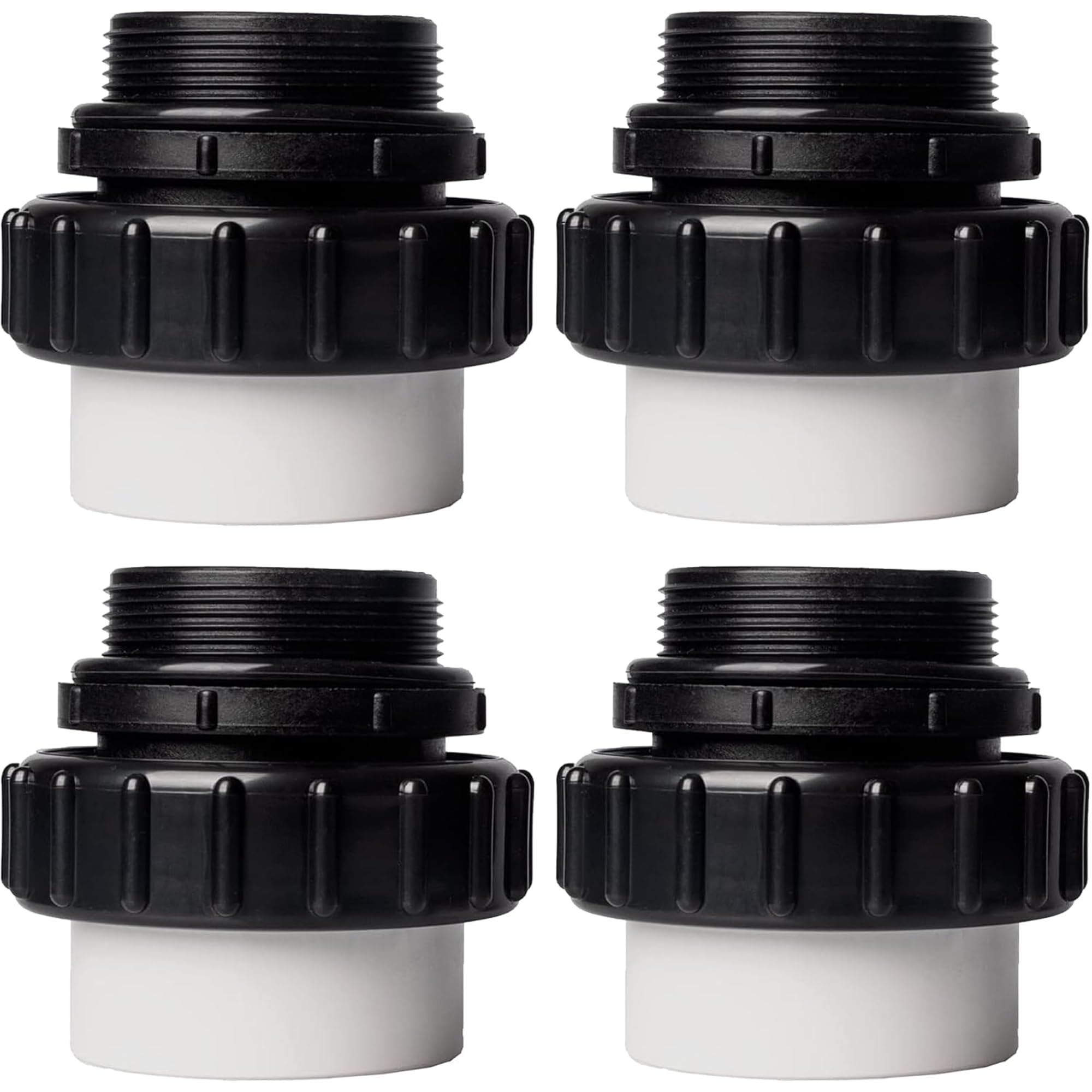 TonGass (4-Pack) 2" MIP x 2" PVC Hi-Temp Unions Compatible with Pentair Whisperflo & Intelliflo Pool Pumps Hand-Tightened Pool Pump High Temp Unions Replacement for Schedule 40 Male Adapters