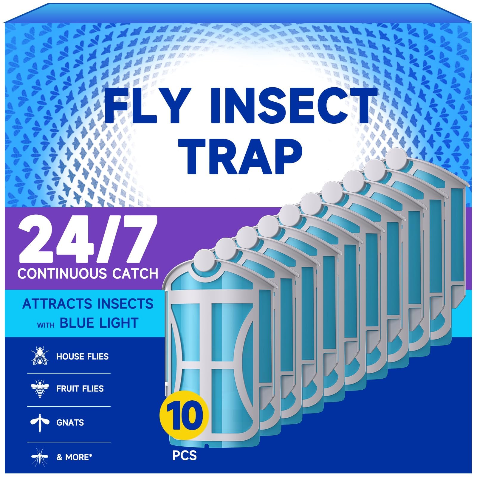10 Pack Flying Insect Trap Refills, Compatible with Flying Insect Trap M364 M364A and Max