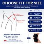 JOMVD Knee Brace for Knee Pain, Meniscus Tear, ACL, Adjustable Knee Support with Side Spring Stabilizers for Meniscus Tear, Arthritis, Patella Stability, Knee Pain Relief, Women and Men, Large