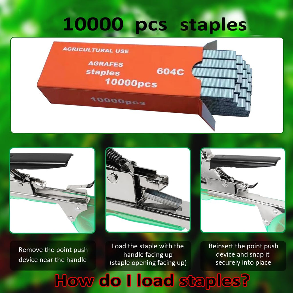 HIVIEW 20Rolls of 100 Feet tie Tape and 1 Box of Staple (10000 PCS Staples) for Plant Tying Machine,Plant Tape for Climbing Plants, Grapes, Raspberries, Tomatoes and Vining Vegetables Flowers-Blue