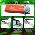 HIVIEW 20Rolls of 100 Feet tie Tape and 1 Box of Staple (10000 PCS Staples) for Plant Tying Machine,Plant Tape for Climbing Plants, Grapes, Raspberries, Tomatoes and Vining Vegetables Flowers-Blue