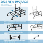 [2025 Upgrade] 2 Step Stool with Handle for Elderly with Sensor Night Light,Medical Heavy Duty Step Stool with Adjustable Handrail, Bedside Steps for People with Mobility Impairments,350lbs