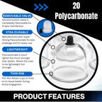 Cupping Warehouse TM Cupping Warehouse 20 Poly Professional Cupping Therapy Set – 20 Vacuum Cups with Pump Gun, Extension Tube for Massage Therapy, Myofascial Release, Pain Relief