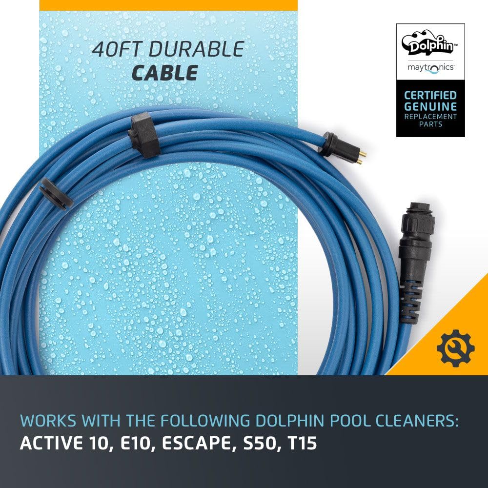 Dolphin Genuine Replacement Part — Durable 40 FT Blue Cable for Agile Robot Movement — 99958902-DYI