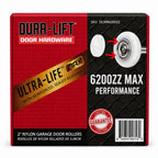 DURA-LIFT Ultra-Life MAX 2" Sealed 6200ZZ Bearing Nylon Garage Door Roller, 4" Stem, Pack of 10
