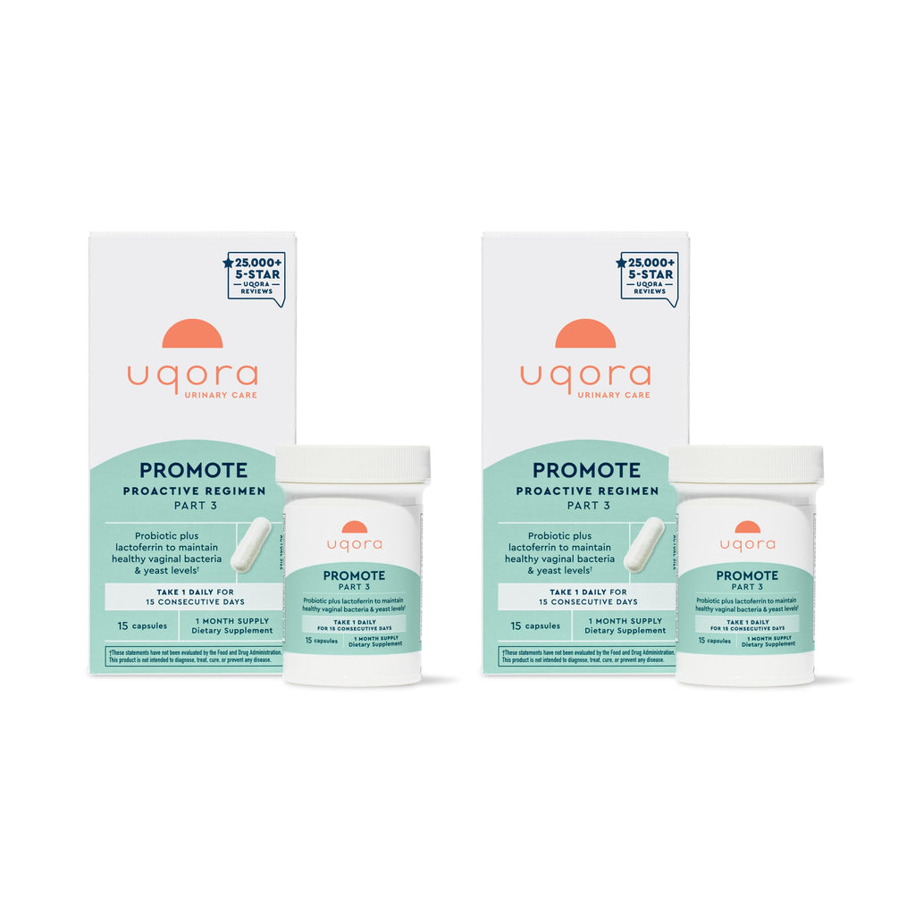 Uqora Promote - Support Vaginal Health* - Probiotic for Women with Lactoferrin, Lactobacillus Acidophilus & Lacticaseibacillus Rhamnosus - Vaginal Probiotics - Gluten-Free - 30 Capsules (2 Pack)