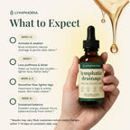 LYMPHORIA Lymphatic Drainage Drops for Bloat Relief & De-Puff – Cleavers, Red Clover, Stillingia Root & Prickly Ash Bark – Lymph Node Detox Cleanse, Fluid Retention – Alcohol-Free, Vegan, 2 Fl Oz