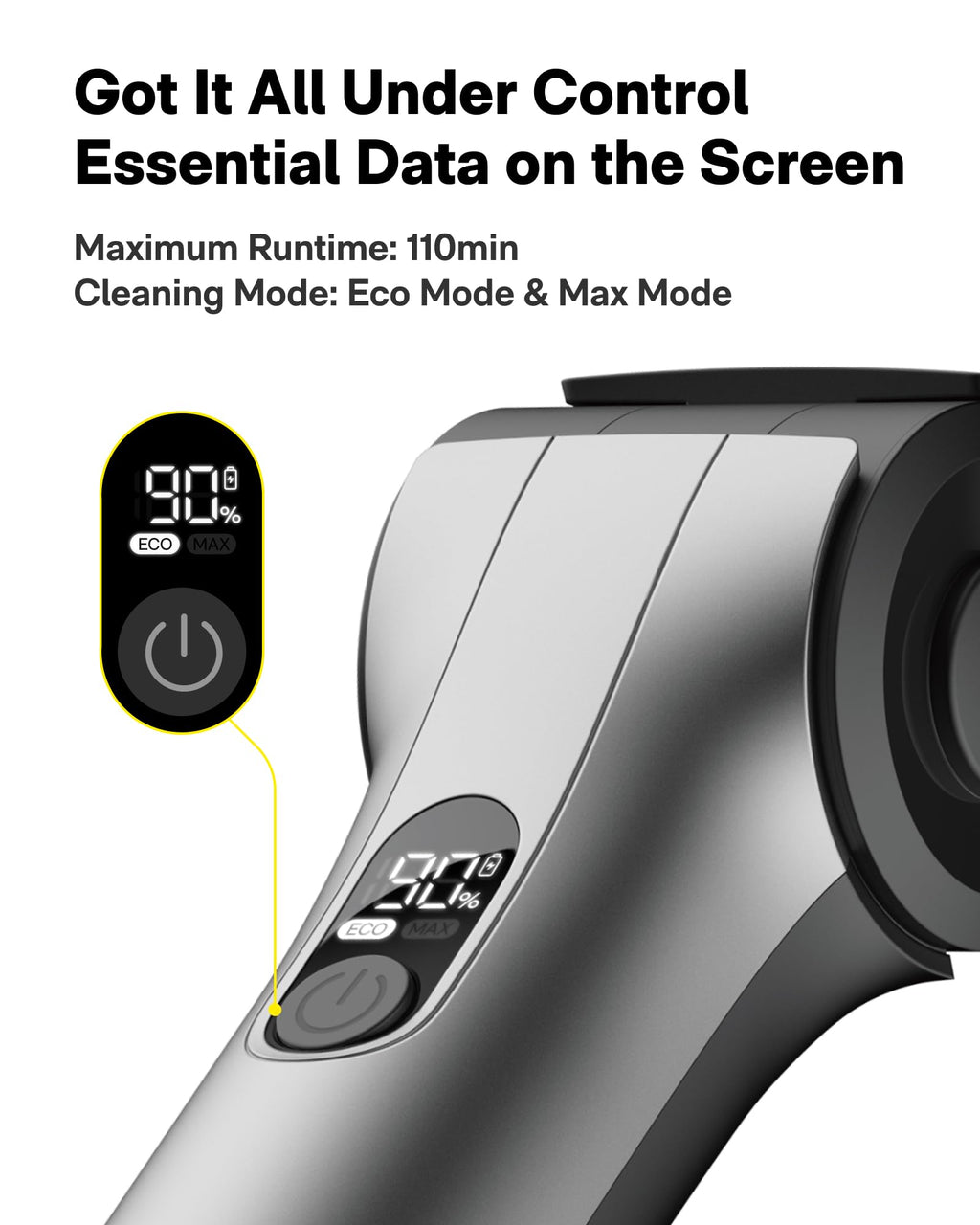 HOTO Flexi™ Cordless Electric Spin Scrubber, Adjustable Angle, Extendable Handle, Smart Display, IPX7 Waterproof, Powerful Cleaning Scrubber with 8 Replaceable Brush Heads, for Bathtub, Bathroom, Tile